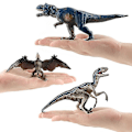 Pikkukuva 2 / 5: 6 kpl Jurassic Dinosaur -mallitoiminnallinen lelu Tyrannosaurus Rex Velociraptor Dimetrodon Simuloitu dinosaurus lapselle