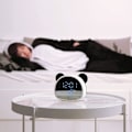 Miniatyrbillede 4 af 5: Sød Panda Alarmur, digital LED skrivebordsur til natbordet (sort)