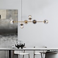Miniatyrbillede 3 af 5: 120cm Pendellampe Led Line Design Globe Lysekrone
