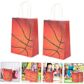 Miniatyrbillede 3 af 8: Basketball slikposer til hold Bulk pakke med poser Basketball tryk taske Festival taske