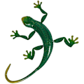 Miniatyrbillede 1 af 3: Metal Gecko Væghængning Indendørs Udendørs Havekunst