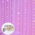 Miniatyrbilde 2 av 5: LED Gardinlysstreng 3x3m 300 LED 8 Moduser USB Fjernkontroll