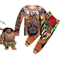 Miniatyrbild 1 av 5: Moana Maui Kostym Barn Pojkar Långärmad Pyjamas Pjs Set Nattkläder 3-4 Years