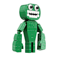Miniatyrbillede 2 af 5: Gobricks Garten Of Banban Mursten Spil Headed Flamingo Moc Byggeklodser Børns Uddannelse Green-headed monster