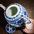 Miniatyrbillede 2 af 5: Blå og Hvid Porcelæn Underglasur Tekande Tekande Rustfri
