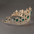 Miniatyrbillede 4 af 5: Smaragd Bryllups Tiara Til Kvinder, Brudes Krone Prinsesse Tiara Hårbånd