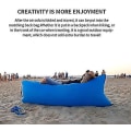 Miniatyrbilde 5 av 5: Oppblåsbar Lounger Sofa Utendørs Foldbar Luftmadrass Reise