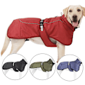 Miniatyrbillede 2 af 5: Efterårs- og vintertøj til store hunde, varm jakke til udendørs, reflekterende hundejakke, luksuriøst kæledyrstøj i mellem og store størrelser wine red 4XL