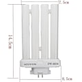 Miniatyrbild 5 av 5: Fml 27ex-n 27w 4-stifts fyrkantig energisparande kompakt lysrör 6500k 4 rader glödlampa