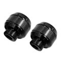 Miniatyrbillede 4 af 4: Forgaffelramme Sliders Styrtbeskyttelse Motor Kollision Beskytter Aluminium . (sort)(2 stk)