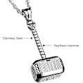 Miniatyrbillede 3 af 5: Håndlavet Thors Hammer Vedhæng Halskæde i Rustfrit Stål Punk Rock Mænd Lmell Gave