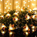 Miniatyrbild 4 av 5: [50 LED] Solcellslampor för trädgård, Bi-formade Fairy String Lights 7m/24ft 8 lägen Vattentäta Utomhus/Inomhus