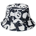 Miniatyrbild 1 av 5: Avslappnad Fiskehatt All-match Cartoon Panda Bucket Hat För Vandring Camping B