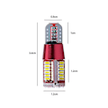 Miniatyrbilde 5 av 5: Billede LED-pærer Interiørlampe Parklys Kuppel Leselys Xenon-utskifting (2 stk, Rød)