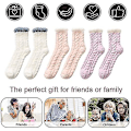 Miniatyrbild 3 av 5: Vintervarma Sockor 6 Par Fluffiga Toffelsockor Kvinnor