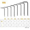 Miniatyrbilde 2 av 5: Offset Torx-nøkler, 8-delt Torx Allen-nøkkelsett, stjerneskrutrekker T5 T6 T7 T8 T9 T10 T15 T20
