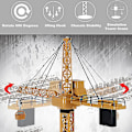 Miniatyrbillede 4 af 5: RC Tårnkran 128cm 680° rotation Model 2.4g Fjernbetjening Byggekran Legetøj Med (gul)