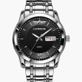Pikkukuva 1 / 5: Ultraohut Miesten Kvartskello Kalenteri Vedenkestävä Rannekello Miehille Men's l622 black with silver edge