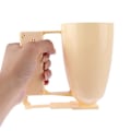 Miniatyrbillede 5 af 5: Håndholdt Justerbar Køkken Tragt Dej Dispenser Kage Bageværktøj (gul)(1 stk)