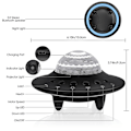 Miniatyrbilde 4 av 5: Galaxy-projektor Stjernehimmel Laser UFO Nattlys Bluetooth Hjem