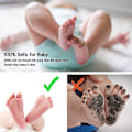 Pikkukuva 5 / 5: Baby Foot And Handprint Kit Muste Poika Tyttö Kosketukseton Mustetyyny Jäljenjättösetti Vastasyntyneelle Vauvalle, Koiran Ja Kissankäpälät, Musta