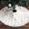 Miniatyrbild 5 av 5: Broderad Snöflinga Tryckt Rund Julgransskjort Cover Golvmatta Dekoration