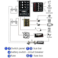 Miniatyrbild 5 av 5: 2-pack 5/16\" Terminal Stud M8 48V Kopplingsplint Bussremsa Strömfördelning