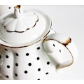 Miniatyrbillede 3 af 5: Knogleporcelæn Håndmalet Gylden Tekande Kreativ Kaffekande A
