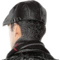 Pikkukuva 5 / 5: Nahka Lippis Miehille Newsboy Säädettävä Beretti Ivy