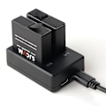 Miniatyrbillede 2 af 5: Actionkamera Batterilader med Dobbelt Slots Tilbehør