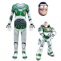 Miniatyrbild 1 av 5: Buzz Lightyear Outfit Barnkläder Jumpsuit + Mask Fancy Up Ranger Kostym 7-8 Years