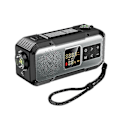 Miniatyrbillede 1 af 5: Udendørs Camping Nødradio Solenergi Håndsving Dynamo Radio Bt5.0/fm/am/noaa 2000mah Telefonoplader Powerk Lommelygte Sos BT5.0 Silver