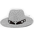Miniatyrbillede 1 af 4: Klassisk Panamahat Sommer Solhatte Til Kvinder Mænd Strand Halmhat gray