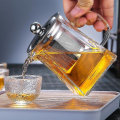 Miniatyrbillede 3 af 4: Varmebestandig Glas Kvadratisk Tekande med Rustfrit Stål Filter Te