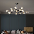 Miniatyrbillede 2 af 5: 115cm Krystal Loftlampe Led Kobber Moderne