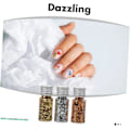 Miniatyrbild 4 av 8: Guld Folie Dekorationer Kit Glitter för Naglar Guldflingor för Nagelkonst Set med Imitationsflingor