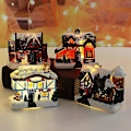 Miniatyrbilde 4 av 5: Julepynt Lysende Harpiks Lite Hus (c-stil)