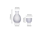 Miniatyrbild 2 av 5: 5-pack Japansk Vinsats Sakekopp Kruka Glasvärmare Set