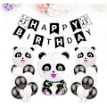 Miniatyrbillede 2 af 4: 24 stk. Børnefødselsdag Panda Party Tilbehør Banner Balloner