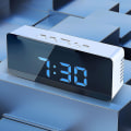 Miniatyrbild 2 av 4: LED Digital Väckarklocka, Spegelväckarklocka LED-Display Temperaturfunktion För Sovrum, Kontor - (haoyi-yuhao