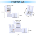 Miniatyrbilde 5 av 5: 40 stk LED lyslistkoblinger 10 mm loddefrie hvite