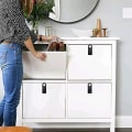 Miniatyrbillede 4 af 5: 8 stk. Læderhåndtag. Skabshåndtag I Sort Læder. Læderhåndtag Med