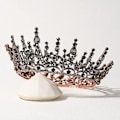 Miniatyrbillede 4 af 5: Dronningkrone til kvinder, Rhinestone bryllupskrone