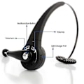Pikkukuva 2 / 5: Langaton kuulokemikrofoni kuorma-autonkuljettajille, melunvaimennus, yläkorva, Bluetooth-kuulokkeet, latausasema - yuhao Black