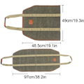 Miniatyrbillede 2 af 5: Brændestabspose Stor Canvas Bærer Ildsteds Logpose Brændestabspose Vovset Canvas Tote Holder