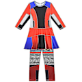 Miniatyrbillede 2 af 4: Descendants 3 Evie Jumpsuit Børnetøj Piger Fancy Up Bodysuit Maskerade Performance Kostume Bir 5-6 Years