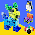 Pikkukuva 4 / 5: 100 kpl Matematiikan Linkkikuuppia Numberblocks Lukitus Multilink Laskentakuutiot Set b