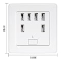 Pikkukuva 2 / 2: USB Universaali Seinäpistorasia 6 Porttia 4A Latauspaneeli