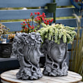 Miniatyrbilde 2 av 5: Jentehode Formet Blomsterpotte UV Epoxy Mold Lysestake Harpiks Silikonform