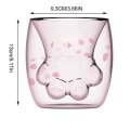 Miniatyrbilde 3 av 4: Kattklo-kopp Kreativ Glass Dobbellags Kaffe Melkekopp